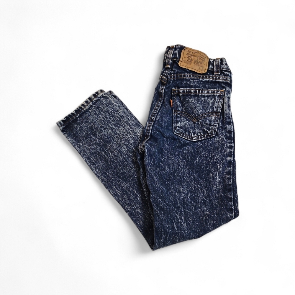 Levi's Orange Tab Vintage Acid Washed Jeans Sz 12 Slim 24 x 26.5